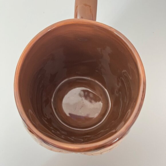 Vintage Grasslands Road Ceramic Owl‎ Coffee Mug Brown & Beige - Picture 4 of 4